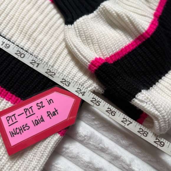 Torrid size 2 Striped Sweater with 'Je t'aime' Embroidery - Picture 7 of 11